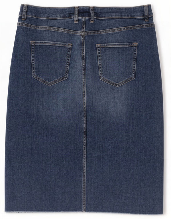 Falda vaquera para mujer Marks & Spencer UK 16 Large W34 L27 Algodón azul