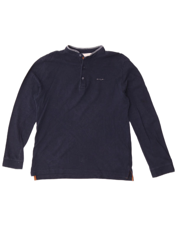 Zara Polo Manga Larga Niño 11-12 Años Azul Marino Algodón