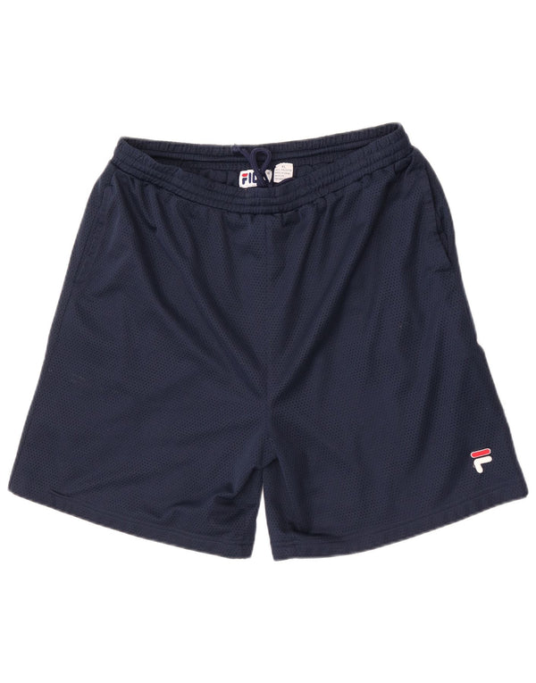 Fila Shorts deportivos gráficos para hombre XL W38 L6 Poliéster azul marino