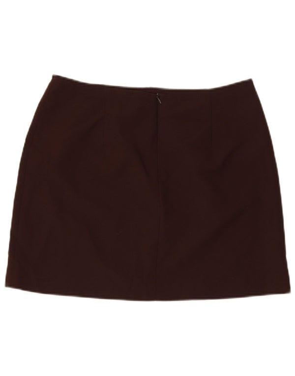 Zara Minifalda Mujer EU 42 Grande W32 Marrón