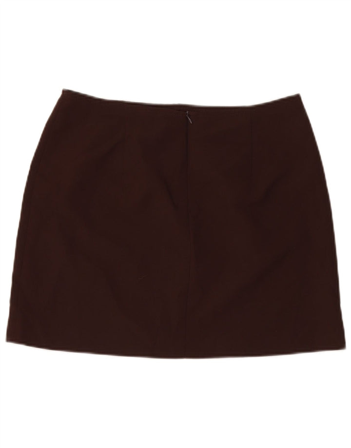 Zara Minifalda Mujer EU 42 Grande W32 Marrón