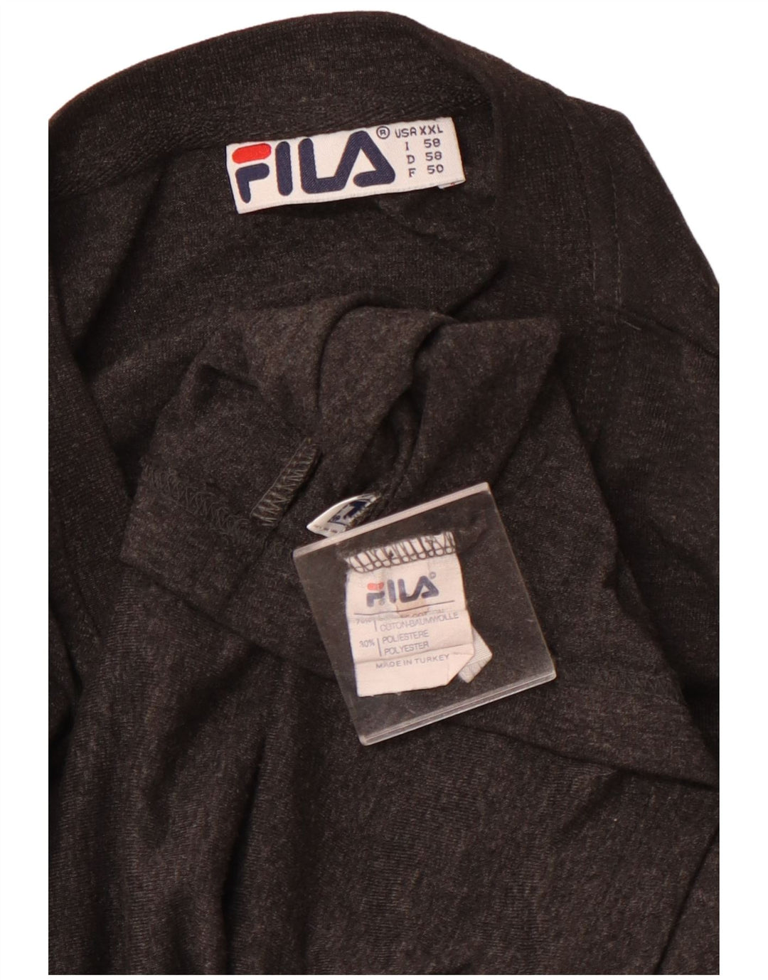 FILA Camiseta gráfica para hombre Top 2XL Algodón gris