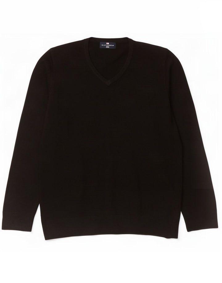 Marks & Spencer Suéter con Cuello en V Blue Harbor para Hombre Negro Mediano