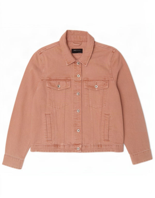 Marks & Spencer Chaqueta vaquera para mujer UK 46 Grande Algodón rosa
