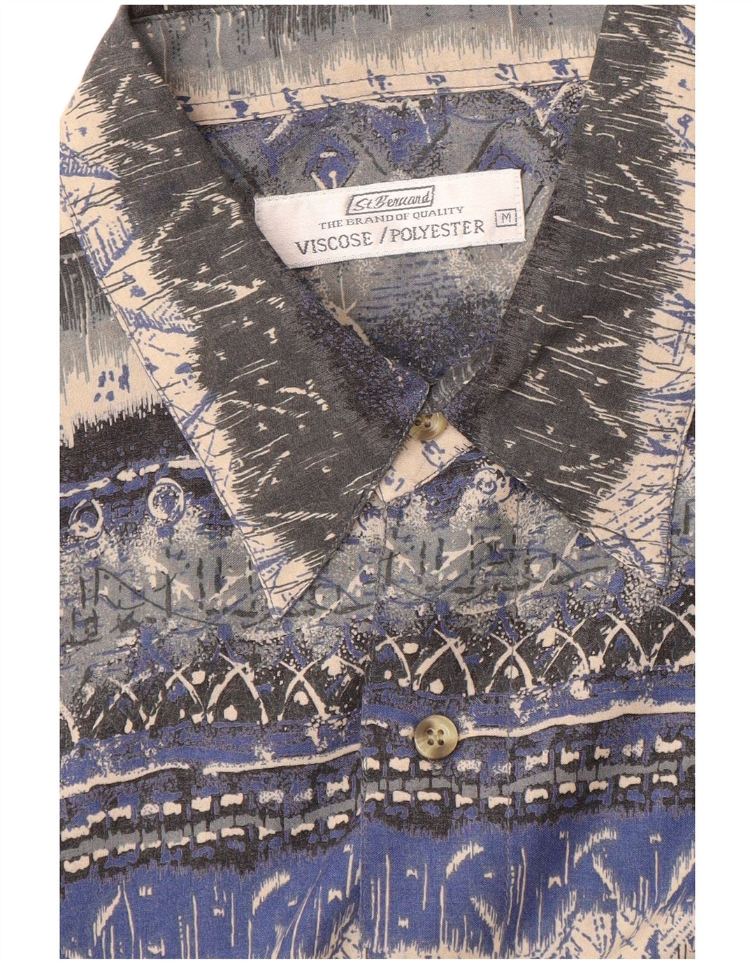 Camisa St. Bernard Hombre Manga Corta Viscosa Rayas Mediana Multicolor