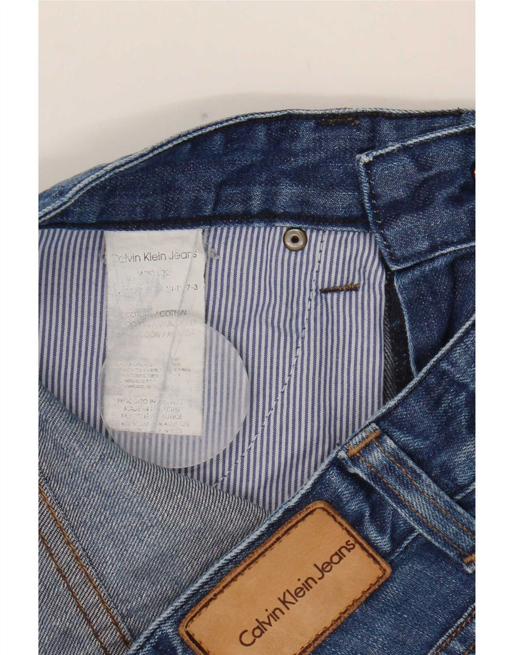 Vaqueros ajustados para mujer Calvin Klein W30 L32 Algodón azul