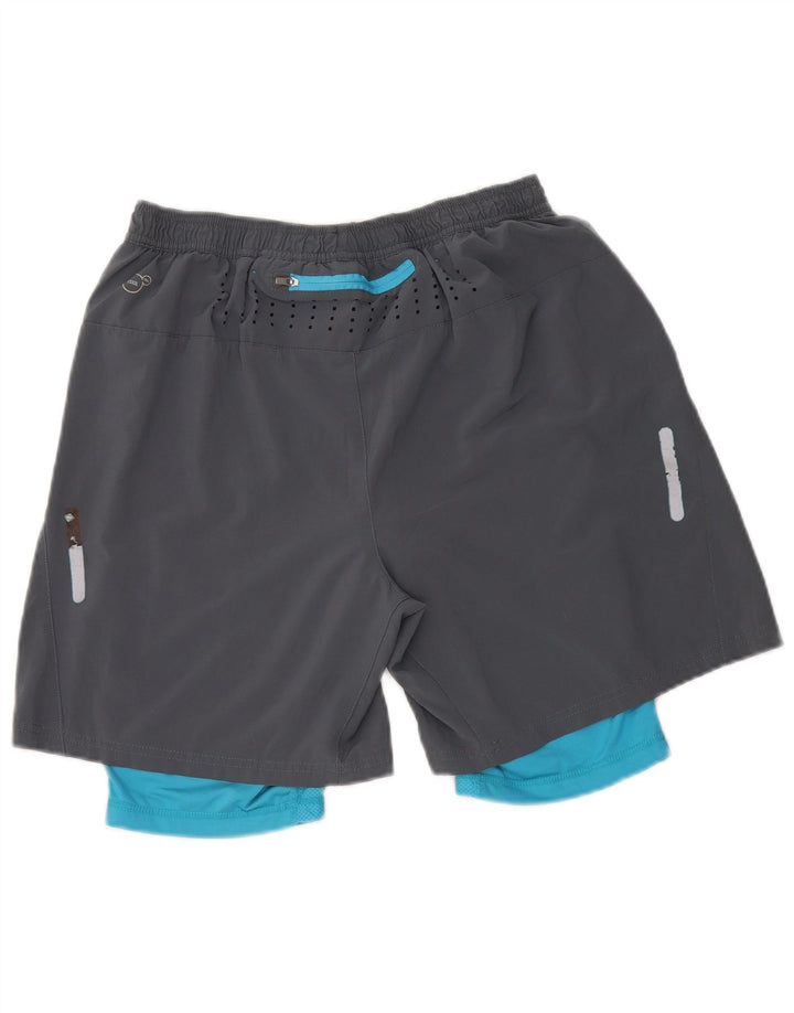 Pantalones cortos deportivos Puma para hombre Gris medio Colorblock Poliéster