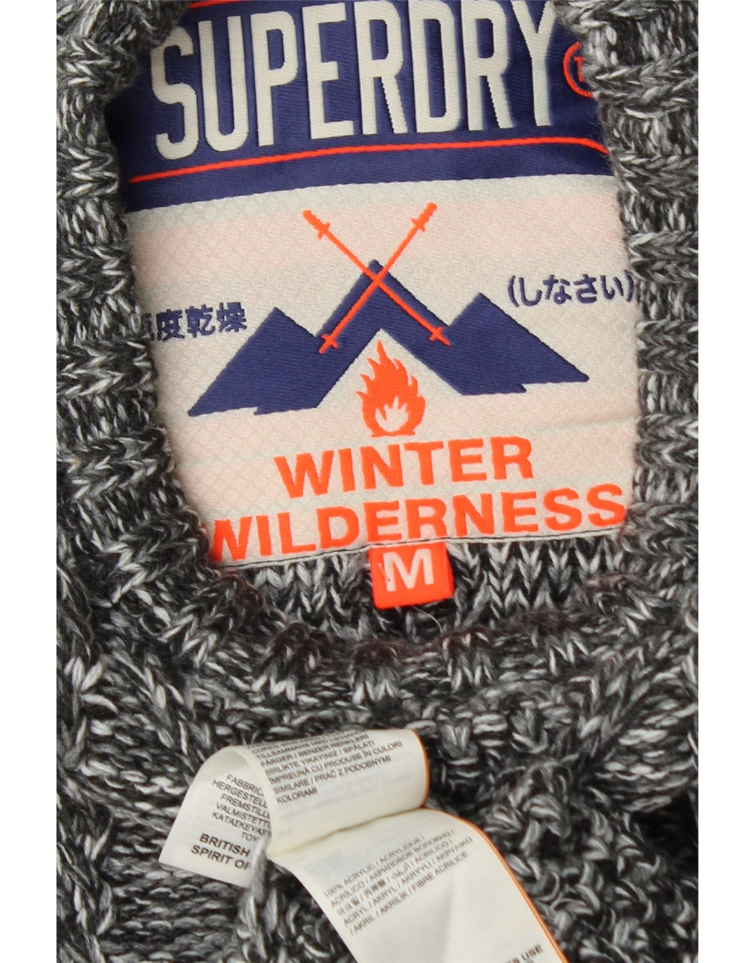 SUPERDRY Jersey De Cuello Redondo Para Hombre Acrílico Moteado Gris Medio