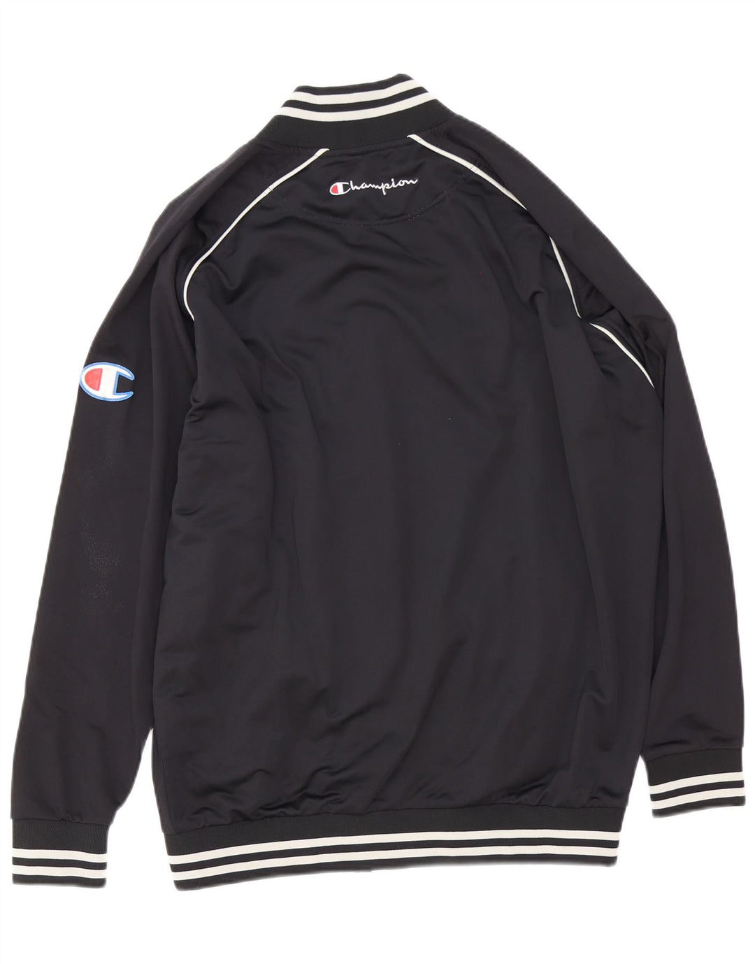 Champion Chaqueta De Chándal Con Gráfico Para Hombre Poliéster A Rayas Negras Grande