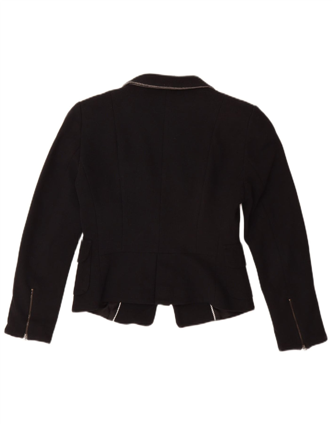 ZARA Chaqueta Blazer De 1 Botón Para Mujer UK 42 Mediano Negro