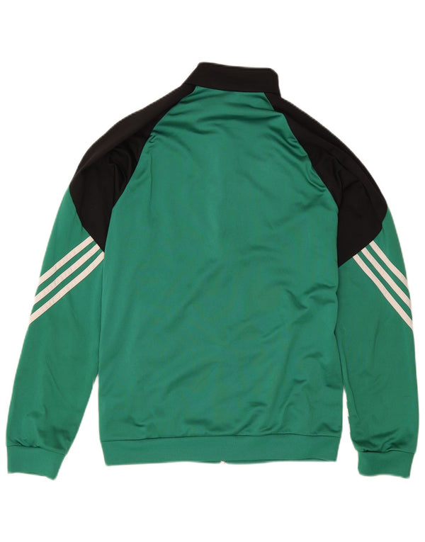Adidas Hombre Chándal Top Jacket Small Verde Colorblock Poliéster