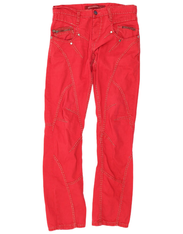 Cipo And Baxx Pantalones Casuales Rectos Para Mujer W30 L32 Algodón Rojo