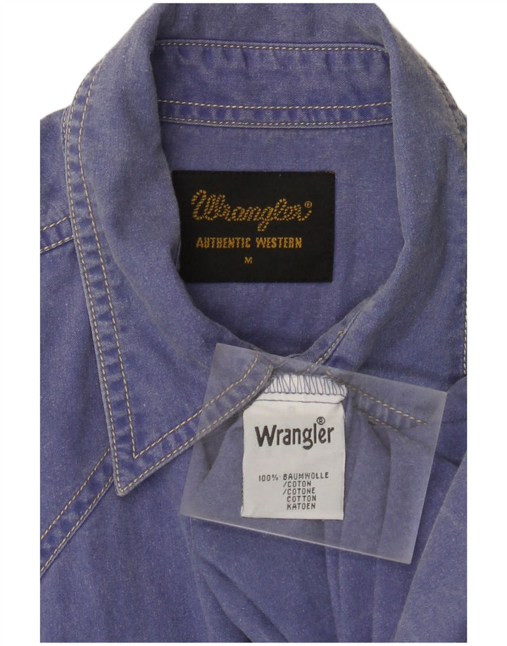 WRANGLER Camisa Hombre Algodón Azul Medio