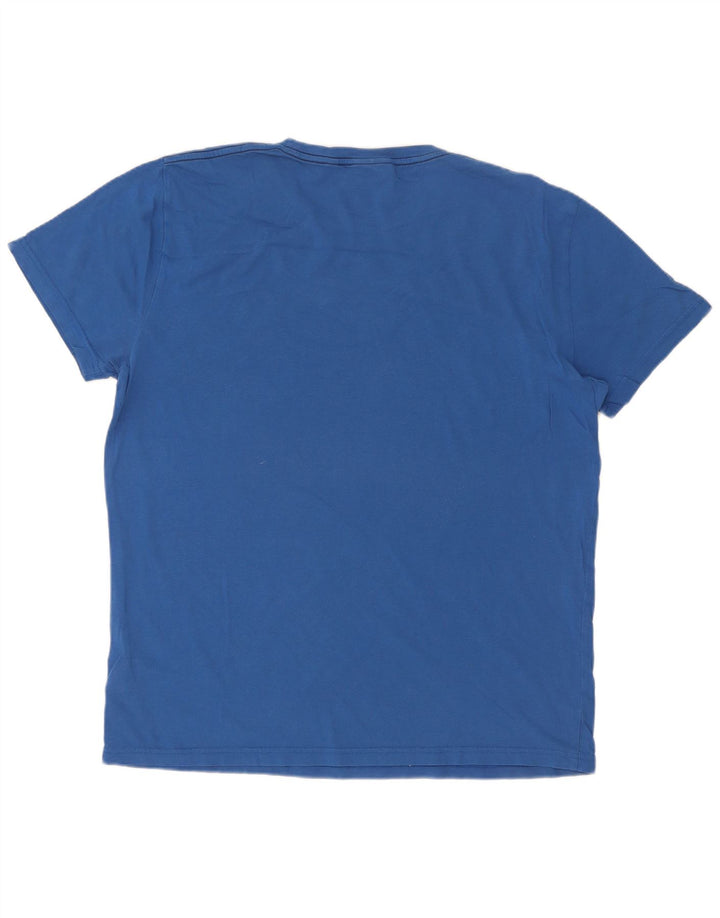 Gant Camiseta Gráfica Para Hombre Top Grande De Algodón Azul