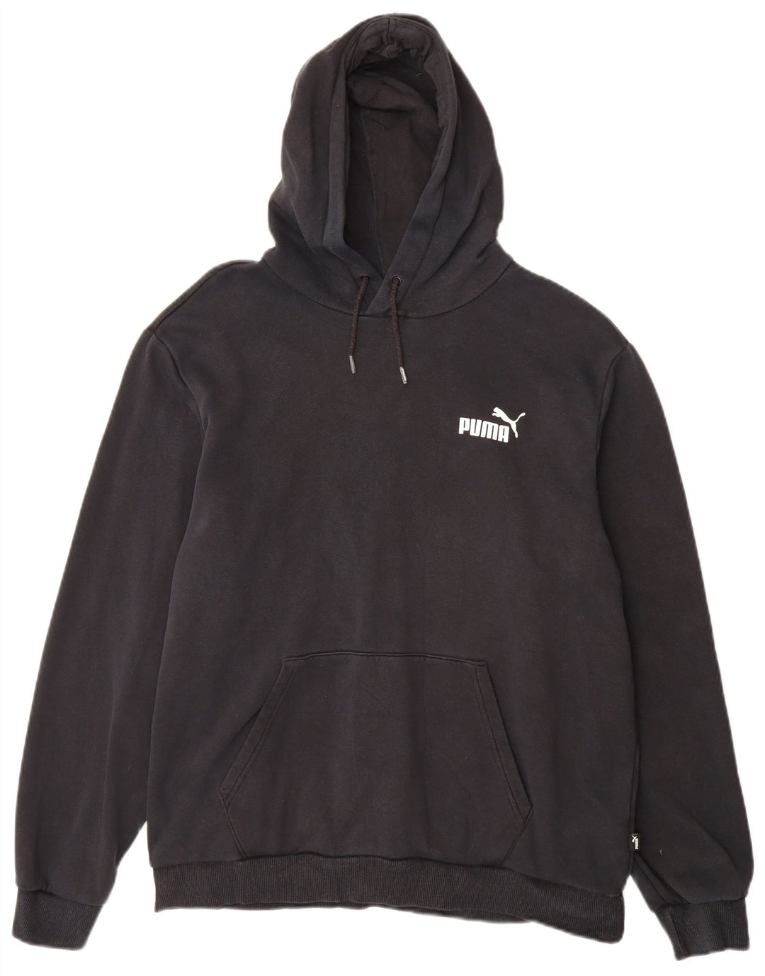 PUMA Sudadera con capucha para hombre, talla grande, algodón negro