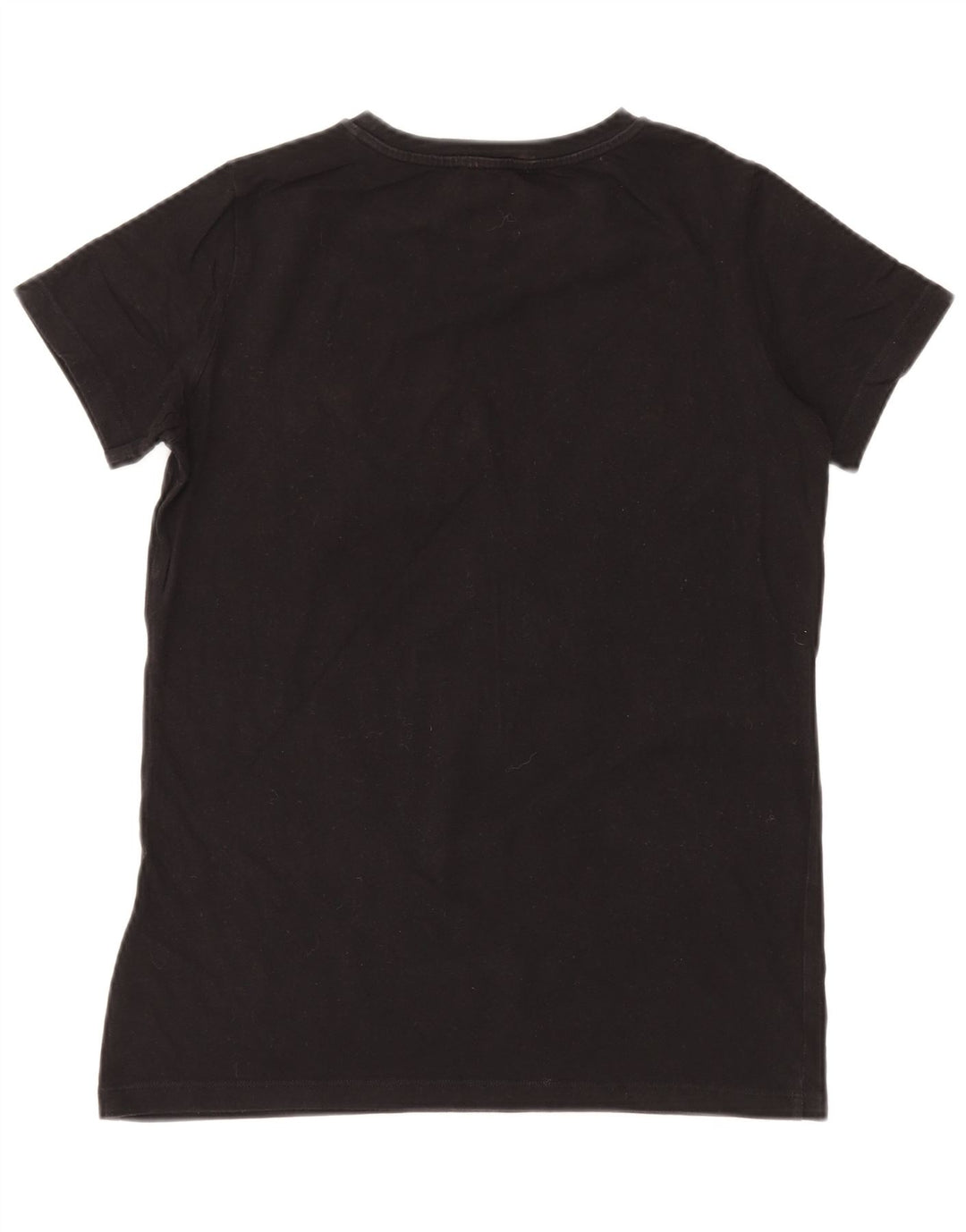 Trussardi Jeans Mujer Camiseta Gráfica Top UK 44 Medium Negro