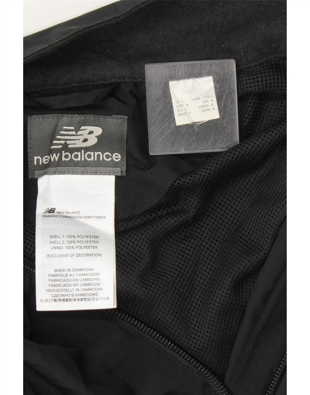 New Balance Hombre Chándal Top Jacket Medium Negro Colorblock Poliéster