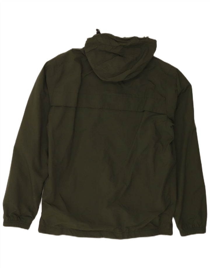 Farah Chaqueta impermeable con capucha para hombre, talla 36, poliamida verde pequeña