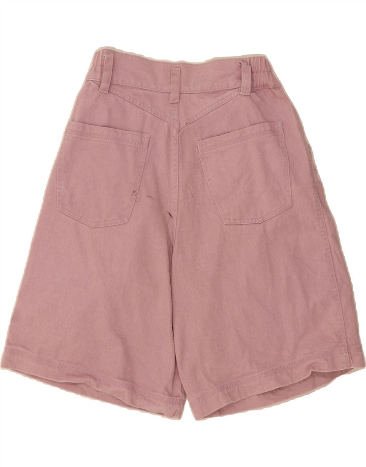 VINTAGE Womens Denim Pegged Bermuda Shorts W30 Medium Pink Vintage Vintage and Second-Hand Vintage from Messina Hembry 