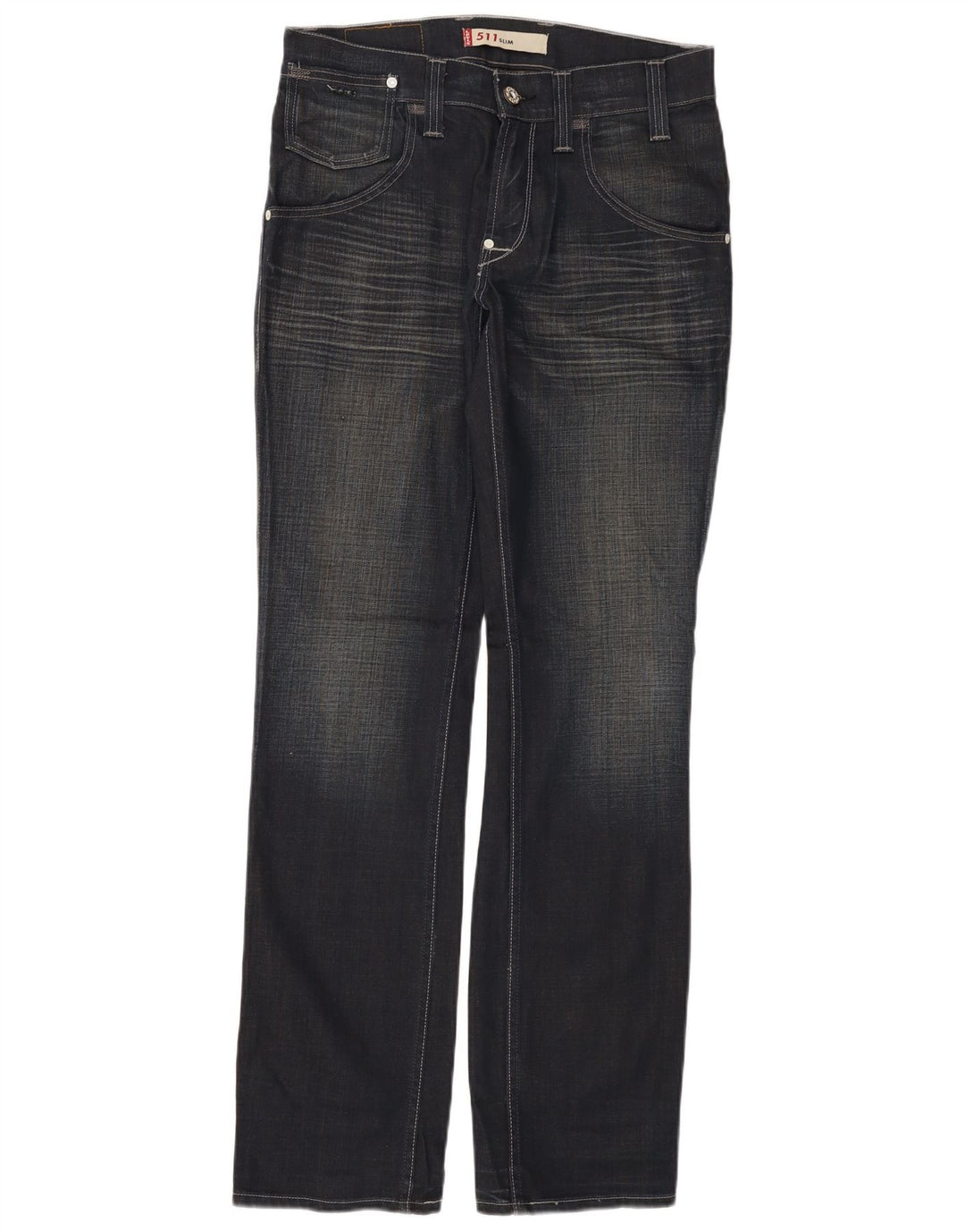 LEVI'S Vaqueros ajustados 511 para hombre W33 L34 Algodón azul marino