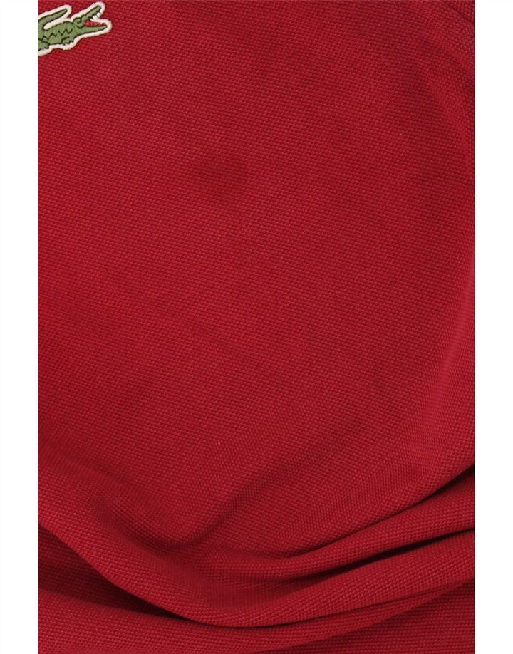 Polo Lacoste para hombre talla 4 mediano algodón rojo