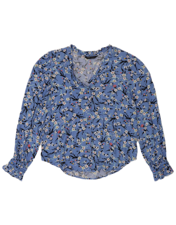 Marks & Spencer Blusa camisera extragrande para mujer UK 8 Small Blue Floral
