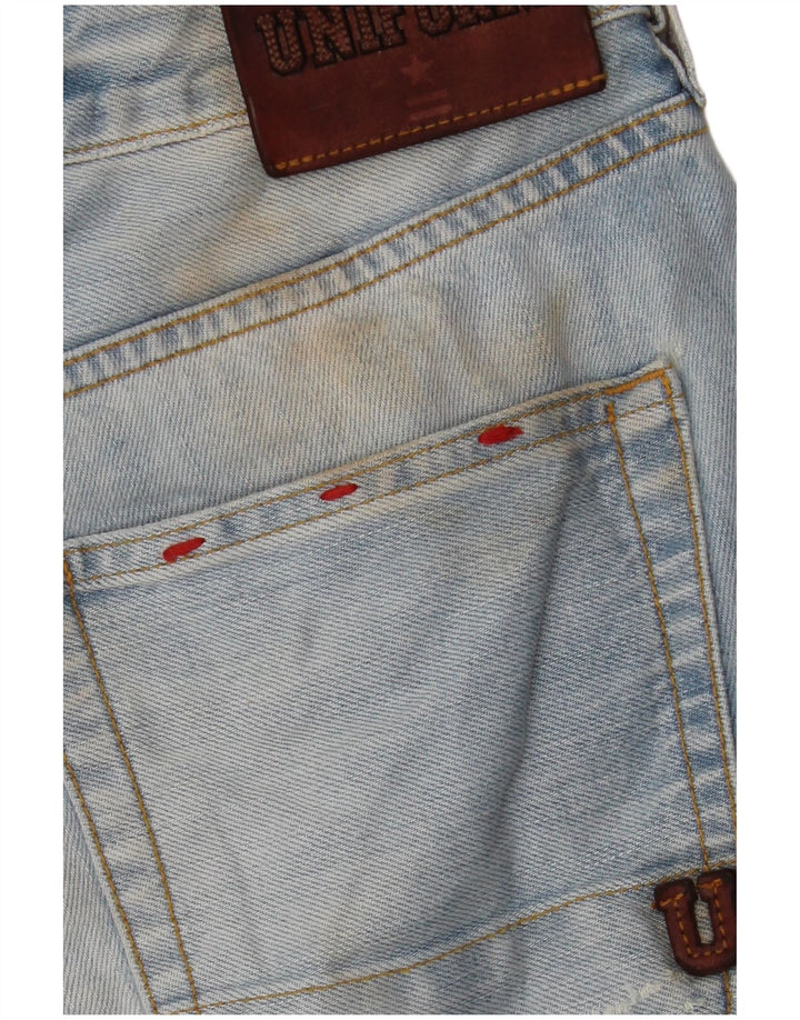 Pantalones cortos de mezclilla desgastados para hombre Uniform W30 Algodón azul medio