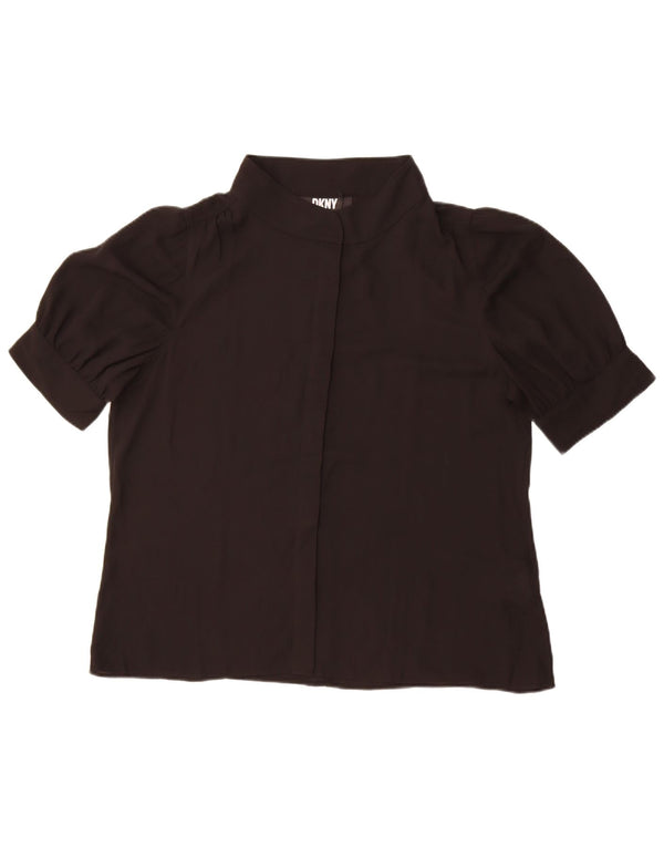 Dkny Blusa de manga corta para mujer UK 40 XL Poliéster negro