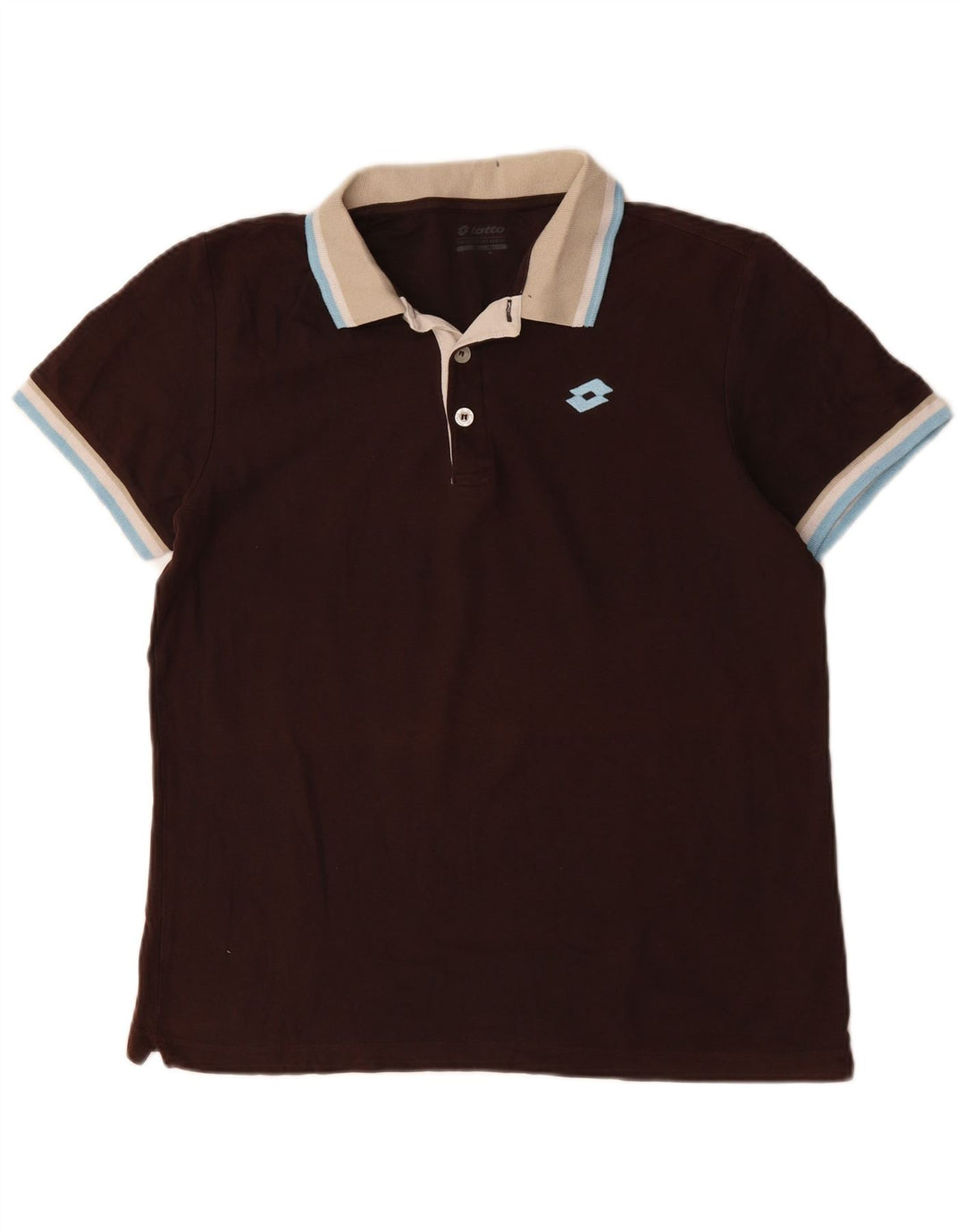 LOTTO Polo Hombre Grande Marrón Algodón