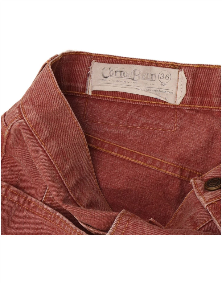 Cinturón de algodón Jeans rectos para hombre W36 L29 Granate