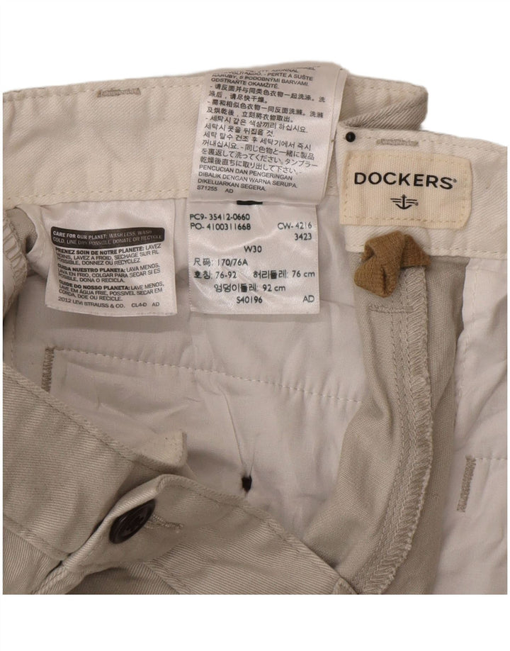 Dockers Shorts Cargo Hombre W30 Algodón Beige Medio
