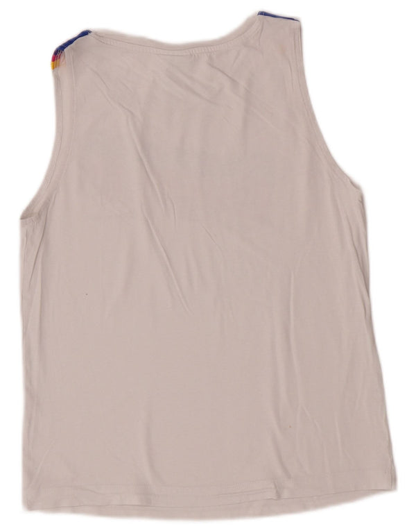Champion Mujer Gráfico Chaleco Top UK 10 Small Blanco