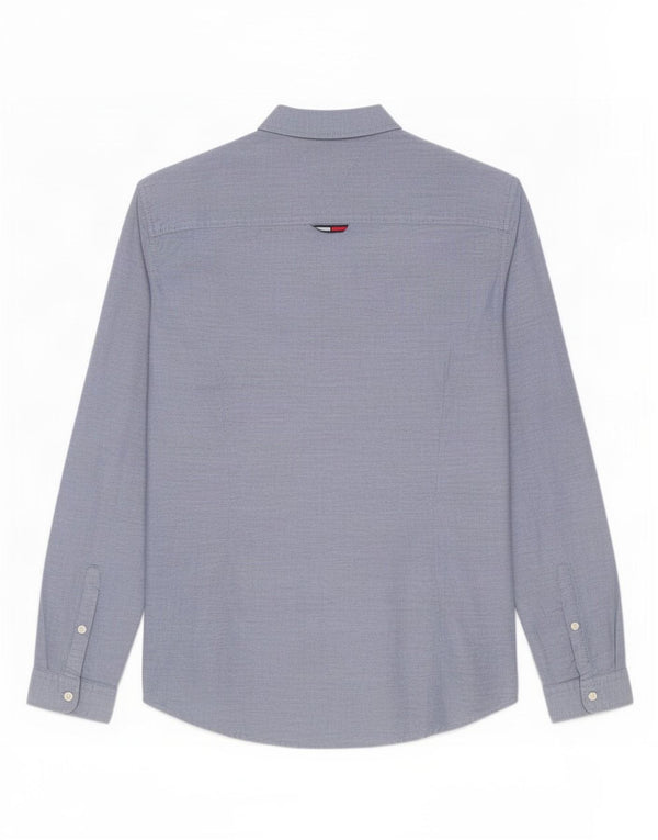 Tommy Hilfiger Mens Slim Fit Shirt Medium Blue Cotton