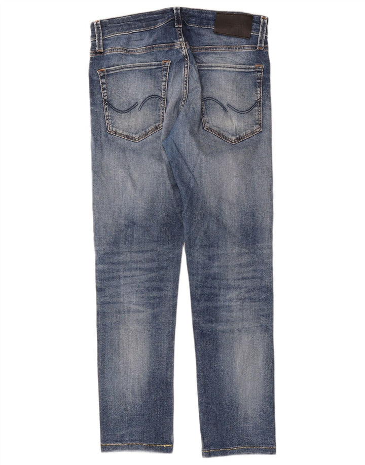 JACK & JONES Vaqueros slim GLENN para hombre W28 L28 Algodón azul marino
