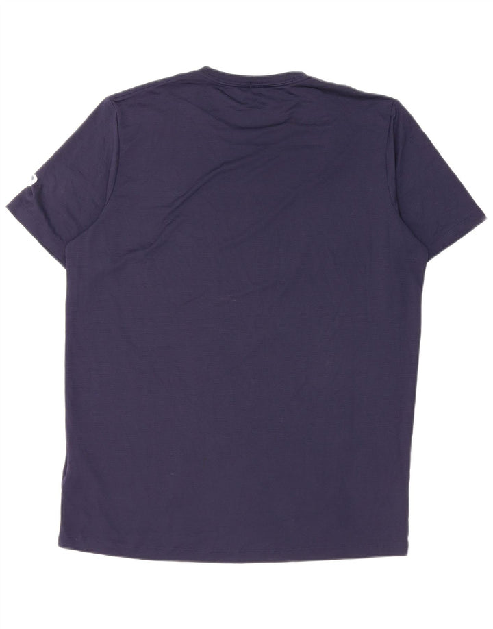 Asics - Camiseta gráfica para hombre, talla grande, poliéster azul marino