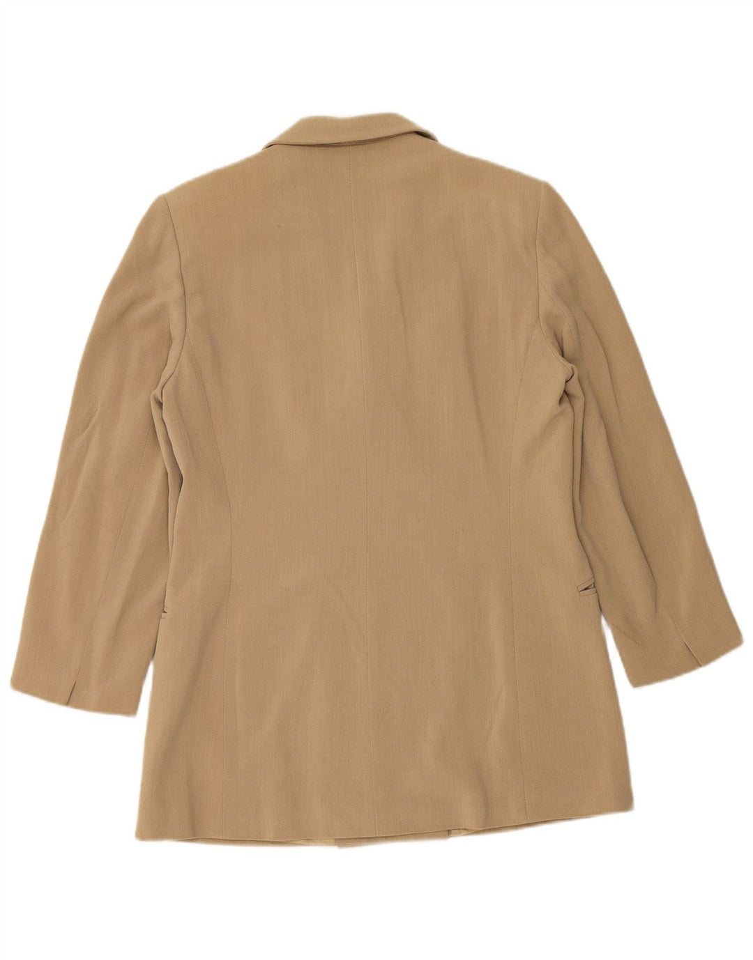 MAX MARA Chaqueta tipo blazer con doble botonadura para mujer UK 40 Lana beige grande