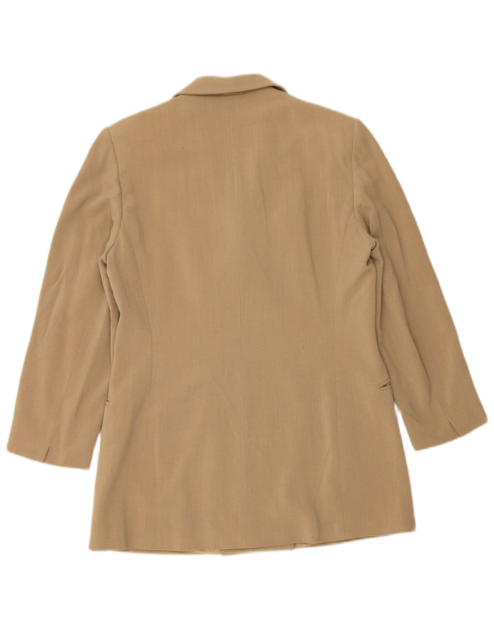 MAX MARA Chaqueta tipo blazer con doble botonadura para mujer UK 40 Lana beige grande
