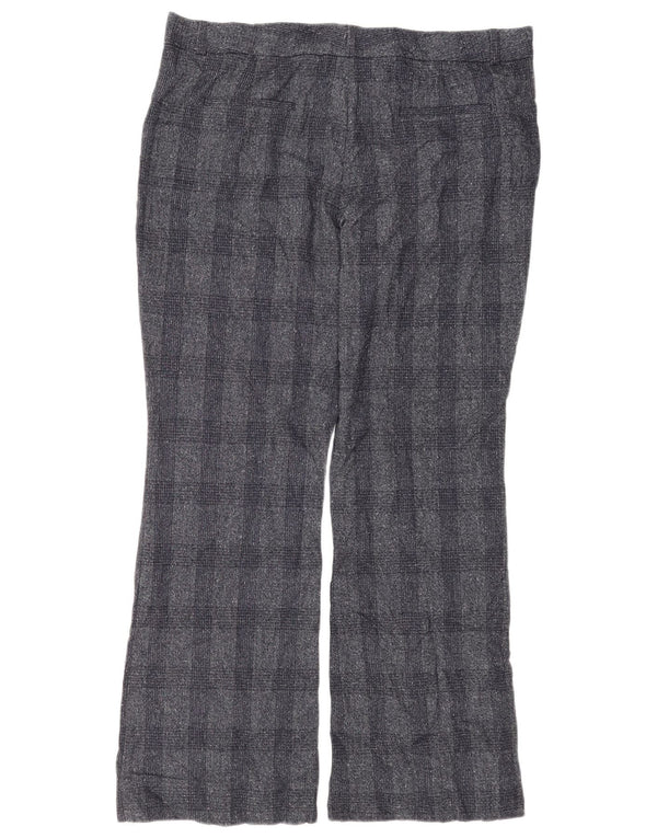 Marks & Spencer Pantalones chinos para mujer UK 16 Large W36 L30 Navy Blue Check