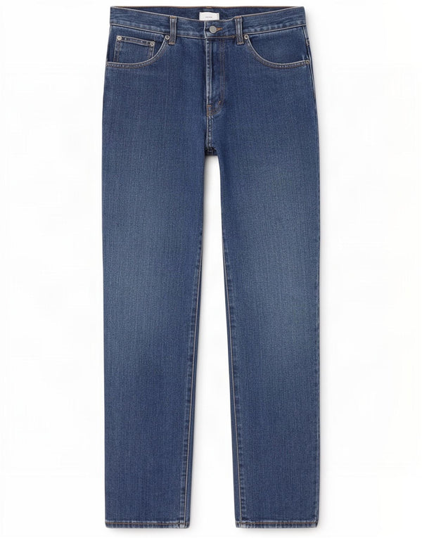 Calvin Klein Jeans rectos de talle alto para mujer US 5 Small W27 L31 Algodón azul