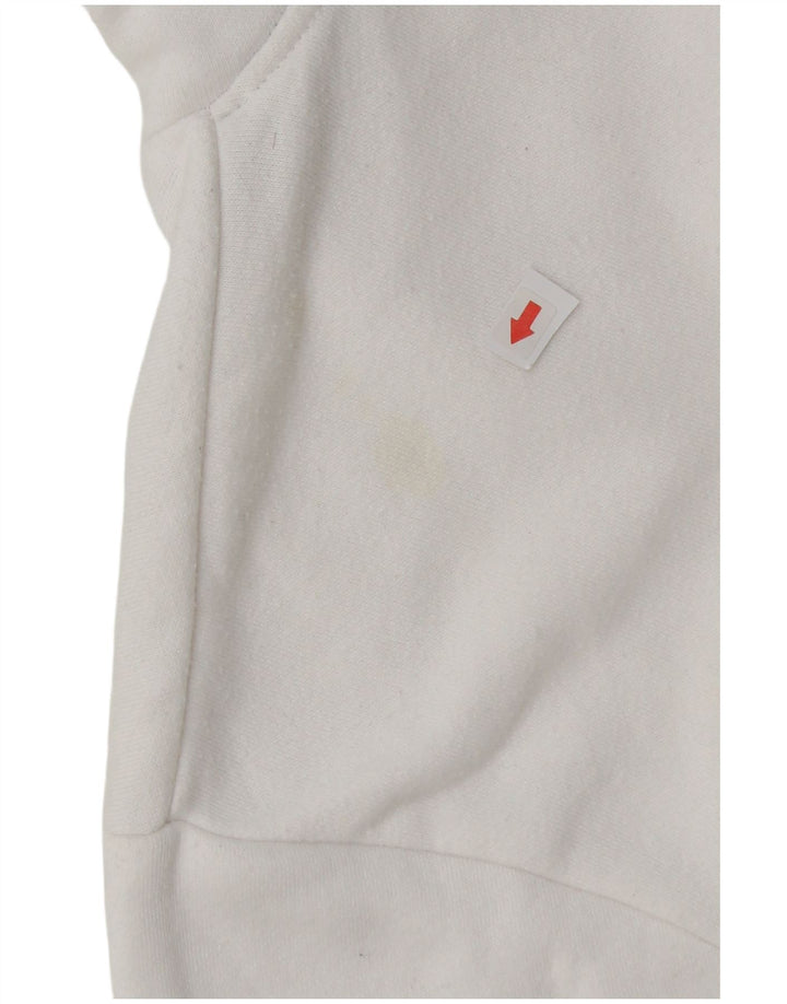 Sergio Tacchini Jersey con capucha gráfica para hombre Algodón blanco mediano