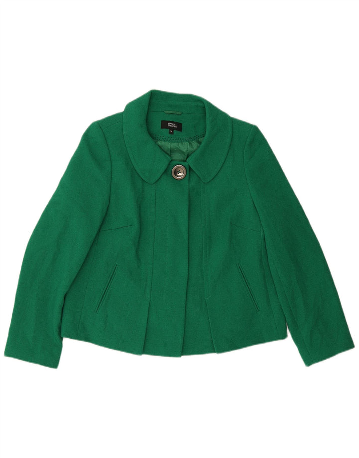 Marks & Spencer Chaqueta Bomber para Mujer UK 40 Poliéster Verde Medio