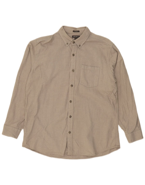 EDDIE BAUER Camisa holgada para hombre Algodón beige grande