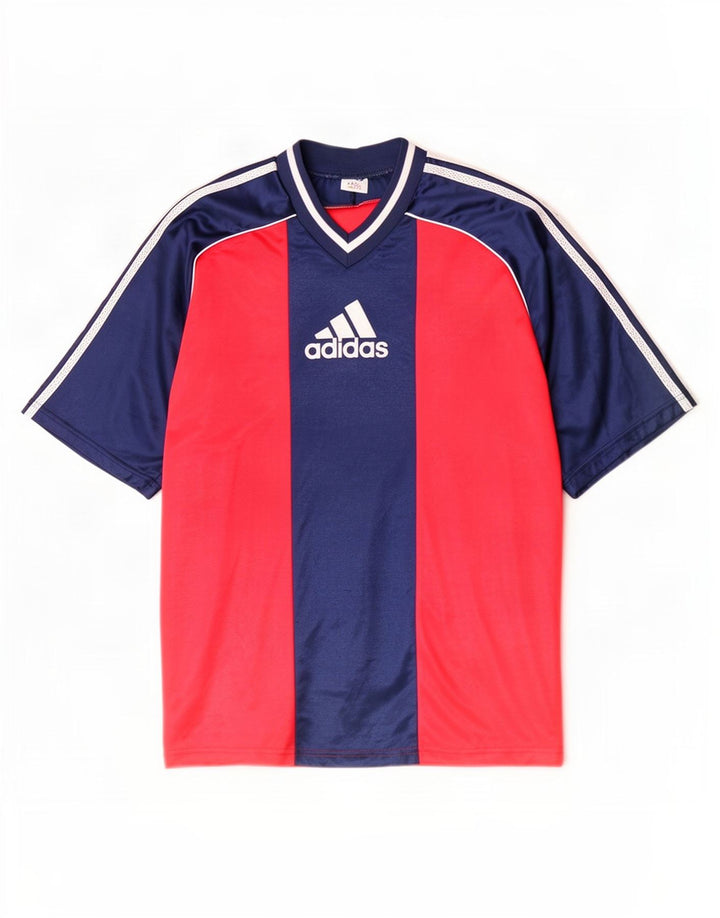 Adidas Hombre Camiseta Gráfica Top XL Rojo Colorblock Poliéster