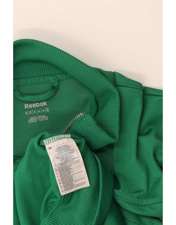 Reebok Hombre Chándal Top Jacket XL Verde Poliéster
