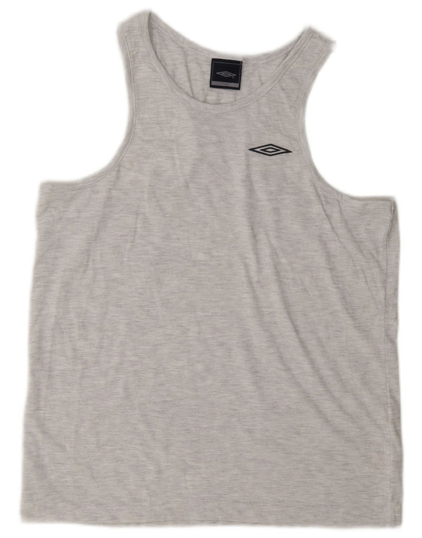 Umbro Hombre Chaleco Top Poliéster Moteado Gris Medio