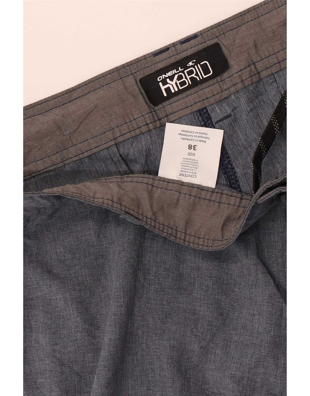 O'Neill Pantalones cortos chinos para hombre W38 XL Poliéster gris