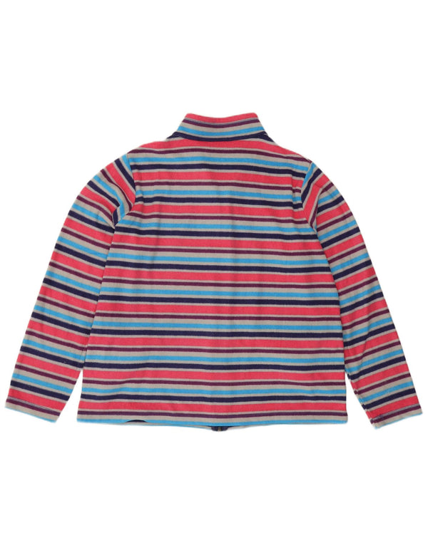 Marks & Spencer - Chaqueta polar para mujer, talla 40, talla XL, deportiva a rayas multicolor