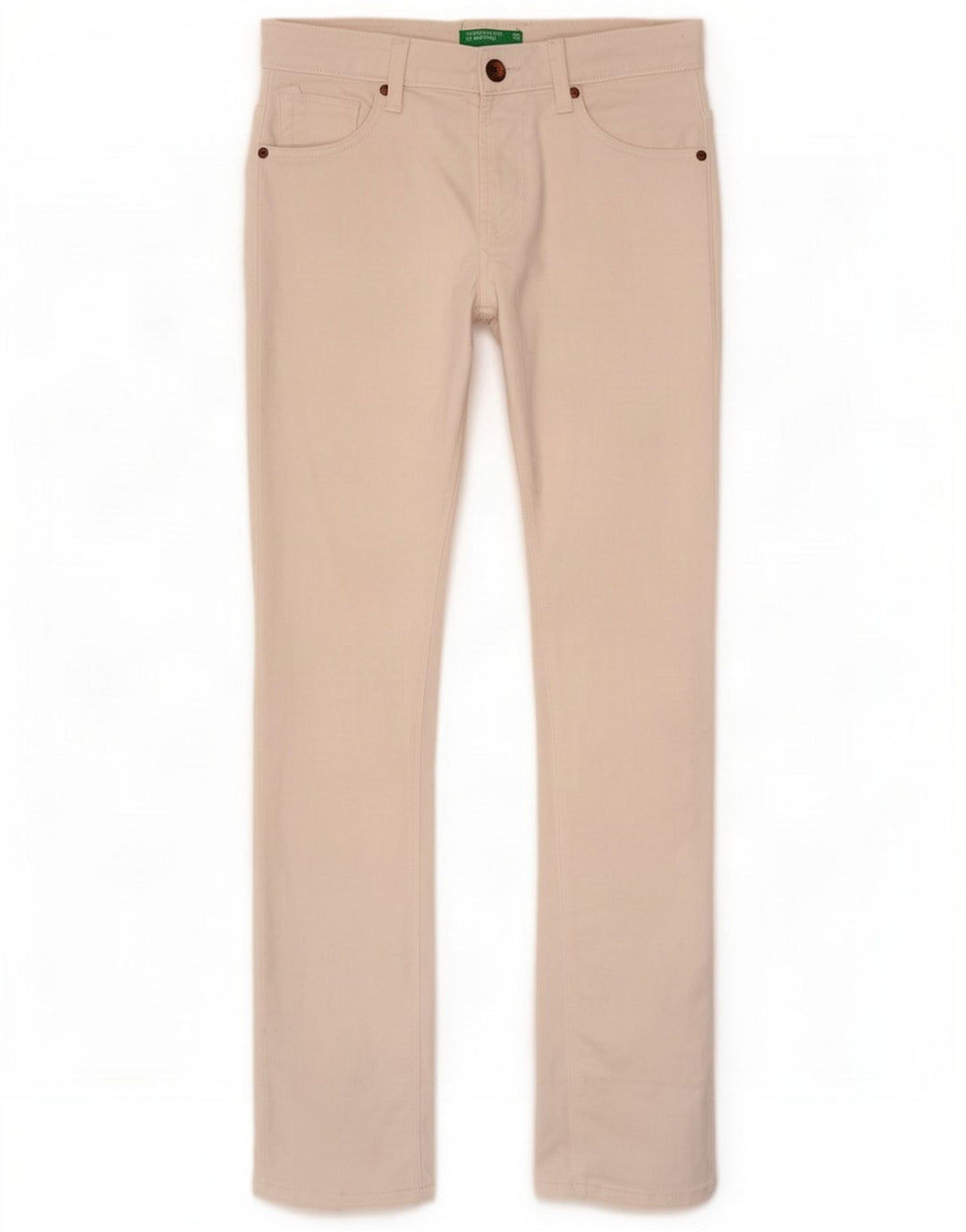 Benetton Vaqueros Slim Mujer W30 L32 Blanco Algodón