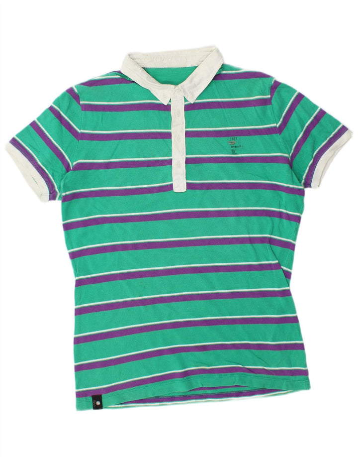 DIESEL Polo De Rugby De Rayas Verde Medio Hombre