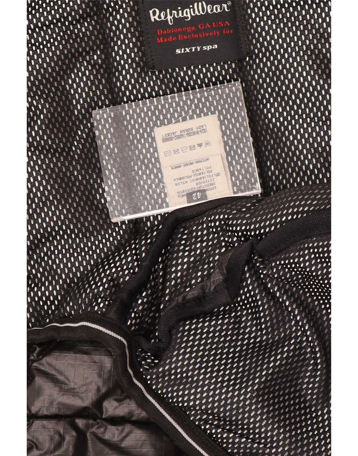 Refrigiwear Chaqueta Acolchada Corta Con Capucha Para Mujer IT 42 Medium Black Nylon